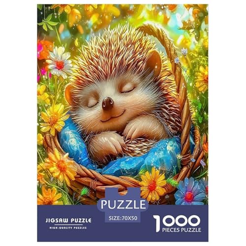 Wildtier Igel Puzzle 1000-teilige Schwer Puzzle Spielzeug Lernspiel Impossible Cartoon Farbe Herausforderungsspielzeug Für Erwachsene Und Kinder in Bewährter 70x50cm/1000pcs Wildtier Igel Puzzle 1000-teilige Schwer Puzzle Spielzeug Lernspiel Impossible Cartoon Farbe Herausforderungsspielzeug Für Erwachsene Und Kinder in Bewährter 70x50cm/1000pcs von UYNSIXTME