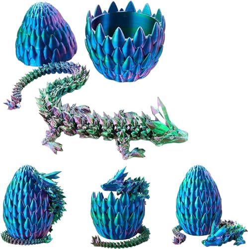 Dragon Egg, Dragon Eggs with Dragon Inside, 12In Dragon Toy, 3D Printed Dragon Egg Fidget Toys, Dragon Easter Eggs Easter Basket Stuffers (Dazzle) von UYOE