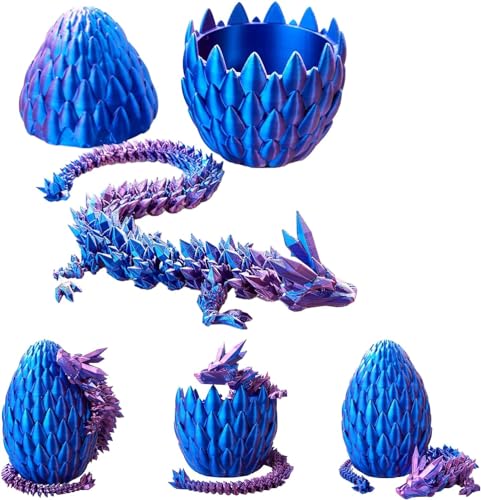 Dragon Egg, Dragon Eggs with Dragon Inside, 12In Dragon Toy, 3D Printed Dragon Egg Fidget Toys, Dragon Easter Eggs Easter Basket Stuffers (Lila) von UYOE