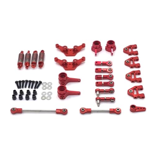 RC-Spielzeugautoteile Für WLtoys 284131 K969 K979 K989 K999 1/28 Metall Upgrade Schwingarm Lenkbecher Stoßdämpferhalterung Lenkverbindung RC Autoteile(Red) von UYTRECH
