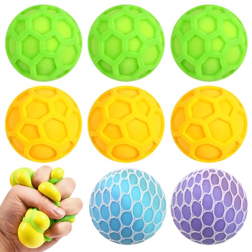 UYUYong 8 Stück Anti Stress Spielzeug Set Mesh Stressbälle Squishy Balls mit Wasser Perle Squeeze Ball UYUYong 8 Stück Anti Stress Spielzeug Set Mesh Stressbälle Squishy Balls mit Wasser Perle Squeeze Ball von UYUYong