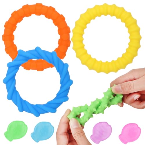 UYUYong 8 Stück Sensorischen Armbänder Wristband Fidget Dekompression Spielzeug Sensory Zappeln Anti Stress Sensorisches Stressabbau Spielzeug für Jungen Mädchen Stressabbau Angstlust von UYUYong
