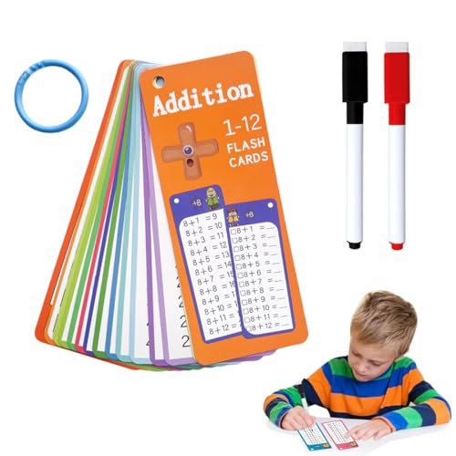 UYVPAER 1+1 Lernkarten, Einmaleins Lernspiel, 1+1 Rechnen Lernen Mit 15Übungsblättern, Addition Zum Üben Für Kinder, Geschenk Für Schulanfänger, Lernhilfe Für Die 1. Klasse von UYVPAER