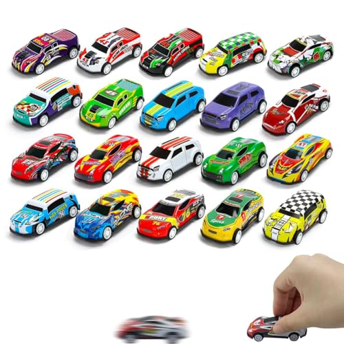 UYVPAER 20 Stück Mini Auto Set Auto Spielzeug Set, Rennauto Metall Stunt Spielzeugauto Aufziehautos, Realistischen Details Rückzug Kleine Spielzeugautos Autos Für Jungen Mädchen Spielzeug Gesc von UYVPAER