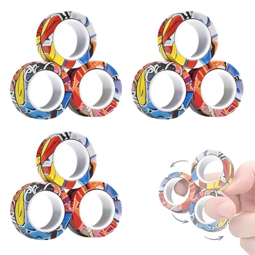 UYVPAER Magnetische Ringe Fidget Toys, Anti-Stress Fidget Toys, Adhs Magische Fingerring Spielzeug Sets, Fidget Magnet Ringe Pack Tolles Geschenk Für Erwachsene Teenager Kinder UYVPAER Magnetische Ringe Fidget Toys, Anti-Stress Fidget Toys, Adhs Magische Fingerring Spielzeug Sets, Fidget Magnet Ringe Pack Tolles Geschenk Für Erwachsene Teenager Kinder von UYVPAER