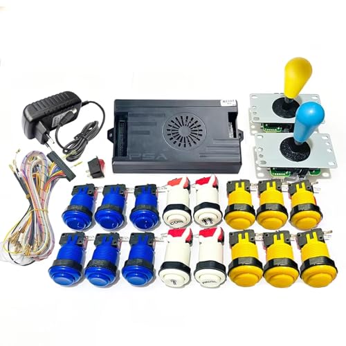 9800 in 1 Pandora Saga DX Special Version Arcade Board DIY KIT Bis zu 4 Spieler Unterstützung 3D Spiele Joystick Tasten Kabelbaum Kabel (Blau Gelb) von UYXOERA