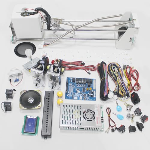 UYXOERA 1 Set Krankran-Kran-Maschine, Verkaufspreis, Plüschtier, Spielbrett, Edelstahl, 71 cm, Gantry-Joystick, Netzteil, Münzakzeptor von UYXOERA