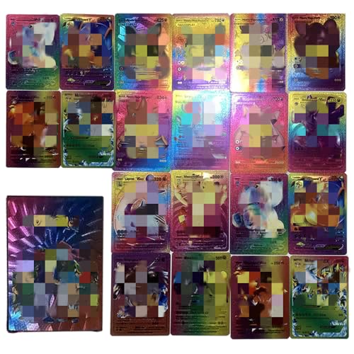 UZBELY 165 Sammelkartenspiel, Verschiedene Karten, VMAX, GX, Rainbow, seltenes Boke-Moon-Kartenset, Keine doppelten Cartoon-Comic-Sammelkarten, toll als Geschenk von UZBELY
