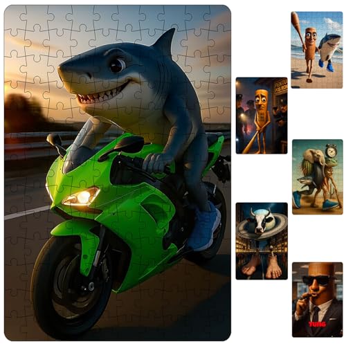 Puzzle für Erwachsene, Tung Tung Tung Sahur Spielzeug, Italienisches Brainrot Tier RäTsel, Papierpuzzle Spielzeug, Familien Puzzle Tour, Geschenkidee für Kinder & Fans von UZKWYKYC