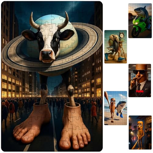 Puzzle für Erwachsene, Tung Tung Tung Sahur Spielzeug, Italienisches Brainrot Tier RäTsel, Papierpuzzle Spielzeug, Familien Puzzle Tour, Geschenkidee für Kinder & Fans von UZKWYKYC
