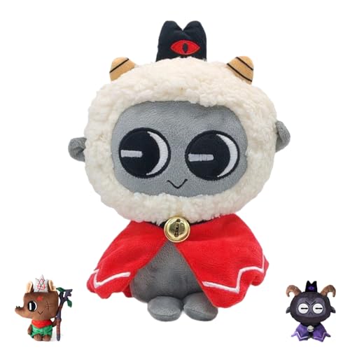 UZKWYKYC Cult of The Lamb Plush, Nettes Plüschspielzeug, Weich Gefüllte Tierkissen, Cartoon -Lammpuppe, Spielwaren Plüschpuppe, Geschenke für Jungen und Mädchen, Heimdekoration von UZKWYKYC