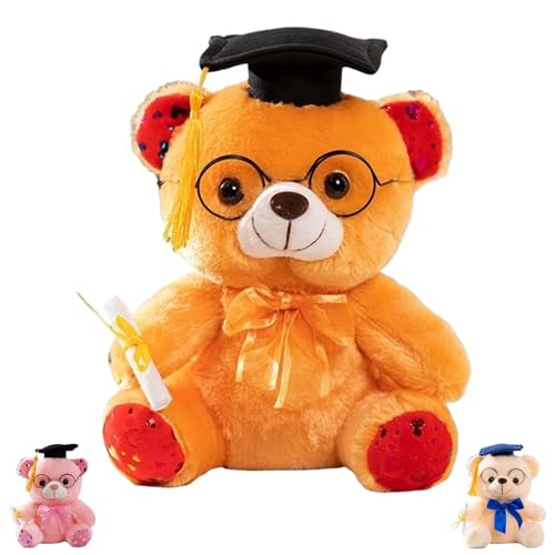 UZKWYKYC Examensbär, Bachelor Geschenk, Geschenk zur Abschlussfeier Bär, Kuscheltier Diplom Teddybär mit Kleidung, mit Diplom und Doktorhut, Geschenke zum Bachelor Abschluss 22 cm UZKWYKYC Examensbär, Bachelor Geschenk, Geschenk zur Abschlussfeier Bär, Kuscheltier Diplom Teddybär mit Kleidung, mit Diplom und Doktorhut, Geschenke zum Bachelor Abschluss 22 cm von UZKWYKYC