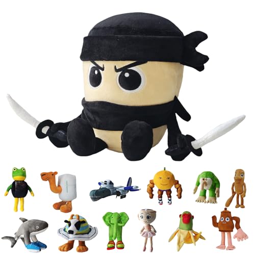 UZKWYKYC Italian Brainrot Plüschtier, Tung Tung Tung Tung Sahar Plush, Tralalero Tralala PlüSchfigur, Lustiges Soft Stuffed Animal, Geburtstagsgeschenk für Kinder Erwachsener (25CM) von UZKWYKYC