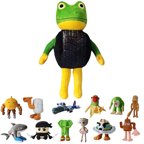 UZKWYKYC Italian Brainrot Plüschtier, Tung Tung Tung Tung Sahar Plush, Tralalero Tralala PlüSchfigur, Lustiges Soft Stuffed Animal, Geburtstagsgeschenk für Kinder Erwachsener (25CM) von UZKWYKYC