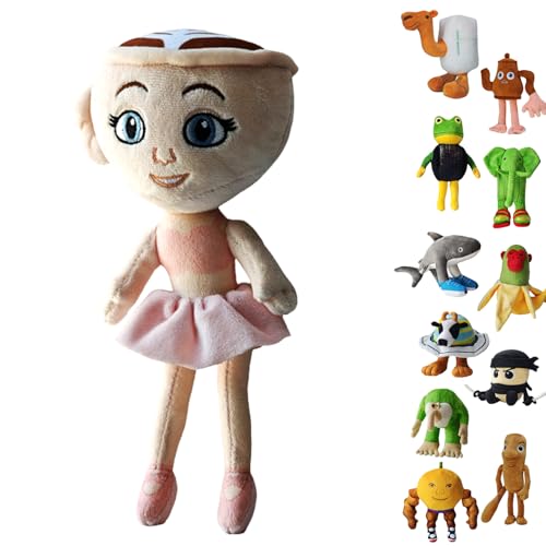 UZKWYKYC Italian Brainrot Plüschtier, Tung Tung Tung Tung Sahar Plush, Tralalero Tralala PlüSchfigur, Lustiges Soft Stuffed Animal, Geburtstagsgeschenk für Kinder Erwachsener (25CM) von UZKWYKYC