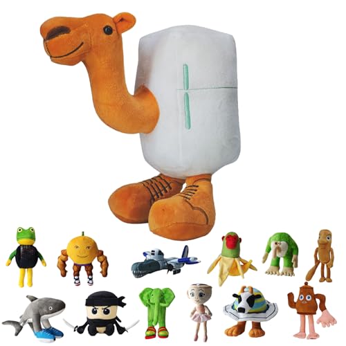 UZKWYKYC Italian Brainrot Plüschtier, Tung Tung Tung Tung Sahar Plush, Tralalero Tralala PlüSchfigur, Lustiges Soft Stuffed Animal, Geburtstagsgeschenk für Kinder Erwachsener (25CM) von UZKWYKYC