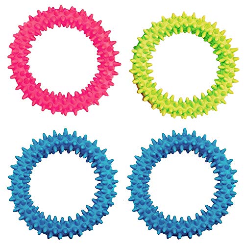 Anti-Stress Rubber Ring and Fidget Toy Soft Flexible Ring Rubber Spikes for Teenagers Adults Silent Stress Reducer and Massage(4 Pieces) von UZSXHJ