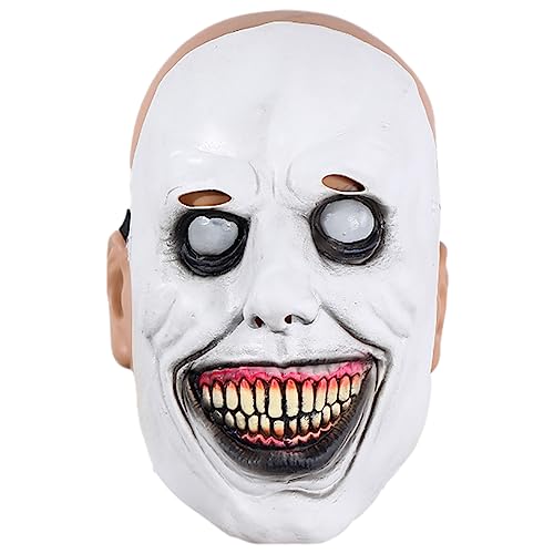 UZSXHJ Halloween Masks Horror Scary,Horror Maske Halloween Mask,Smiling Demon Scary Clown,Cosplay Halloween Demon Carnival Cosplay Props for Men and Women, Halloween Costumes 20 x 18 cm von UZSXHJ