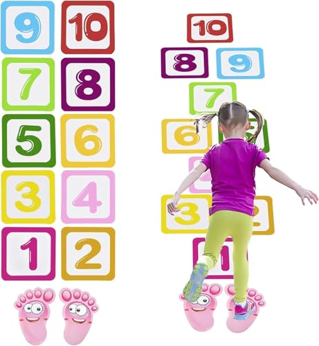 Uadme Puzzle Spiel Zahlen Hopse, 10 Zahlen wasserdichte Hopsematte für Kinder Fußabdruck Bodenwandaufkleber Bunte Tapetendekoration für Babyzimmer Schlafzimmer Klassenzimmer Boden Flur Kinderzimmer Uadme Puzzle Spiel Zahlen Hopse, 10 Zahlen wasserdichte Hopsematte für Kinder Fußabdruck Bodenwandaufkleber Bunte Tapetendekoration für Babyzimmer Schlafzimmer Klassenzimmer Boden Flur Kinderzimmer von Uadme