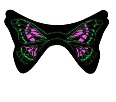 Uadme Gesichtsmaske mit LED-Licht, blinkend, Halloween-Party, Kostüm, Tanz, Cosplay, Cos-Dekoration von Uadme