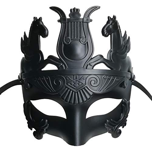 Ubauta Schwarzer antike griechischer spartanischer Krieger römischer Gladiator Maske, für Maskerade Kostüm Party/Karneval/Phantom der Oper/Ball von Ubauta