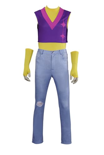Ubaywey Demon Hunters Saja Jungen Mystery Cosplay Kostüm Hemd Hosen Anzug Erwachsene Männer Halloween Cosplay Outfits (Violett, XXL) von Ubaywey
