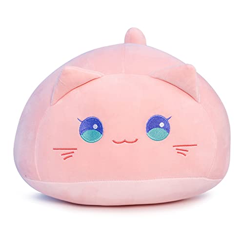 Ubaywey Rosa Katze Plüsch Fette Katze Plüschkissen Anime Kätzchen Kuscheltier Plüschtier Spielzeug Entzückendes Umarmungs-Schlafkissen für Kleinkinder Kinder Freunde 30 cm von Ubaywey