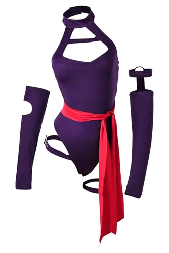 Ubaywey Psylocke Cosplay Badeanzug Comic Kostüm Halloween Karneval Cosplay Outfits Damen von Ubaywey