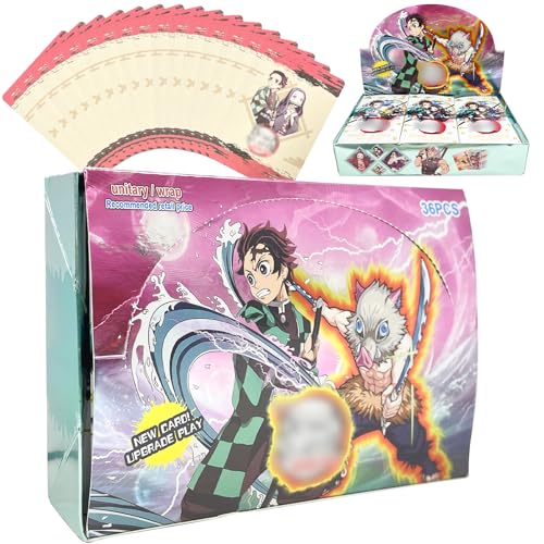 Demon Slayer Karten, Demon Slayer Sammelkarten Karten, 180Pcs Kartenspiel Solitaire Card Box, Ubephant Cartoon Trading Cards Demon Slayer Geburtstags Geschenke für Fans Anime Enthusiasten Demon Slayer Karten, Demon Slayer Sammelkarten Karten, 180Pcs Kartenspiel Solitaire Card Box, Ubephant Cartoon Trading Cards Demon Slayer Geburtstags Geschenke für Fans Anime Enthusiasten von Ubephant