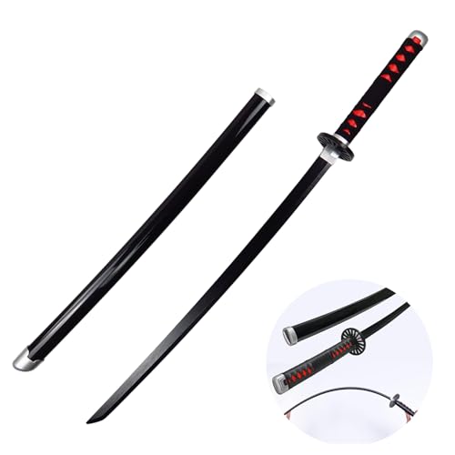 Katana Schwert, Katana Demon Slayer, Anime Schwert, Samurai Schwert, Ubephant 104cm Tanjiro Katana Bambus Anime Katana Cosplay Schwert Samurai Schwert Bamboo Blade Prop Waffe Deko Sammlerstück von Ubephant