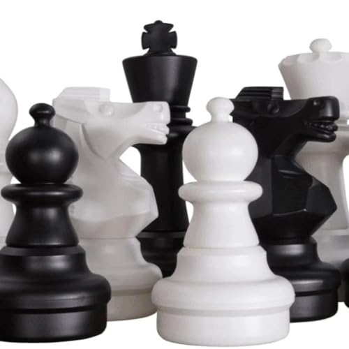 Garten-Schachspiel XXL, Staunton-Design, 30-94 cm Königshöhe, Super Details, Für Innen und Außen XL Indoor und Outdoor (64 cm König) von Uber Games