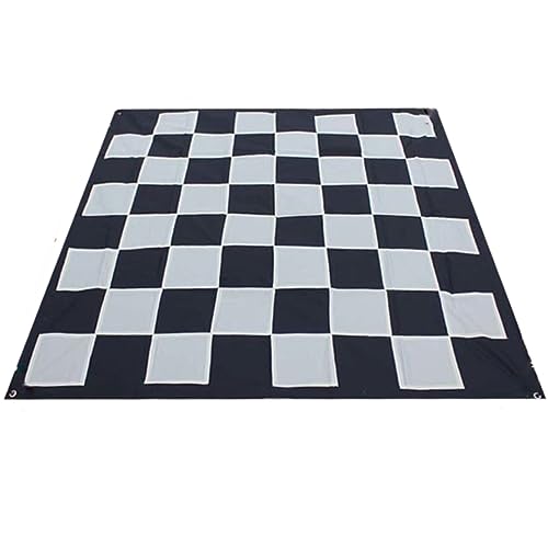 Schachbrett Nylon - 520 x 520 cm mit Heringen - in Trage Tasche - XXL Schachmatte oder Damespiel Matte - Unika (520x520 cm Matte) von Ubergames