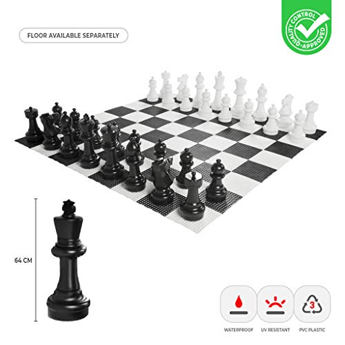 Übergames Giga Schach Figuren aus hochwertigem, wetterbeständigem, UV-beständigem Kunststoff von Ubergames