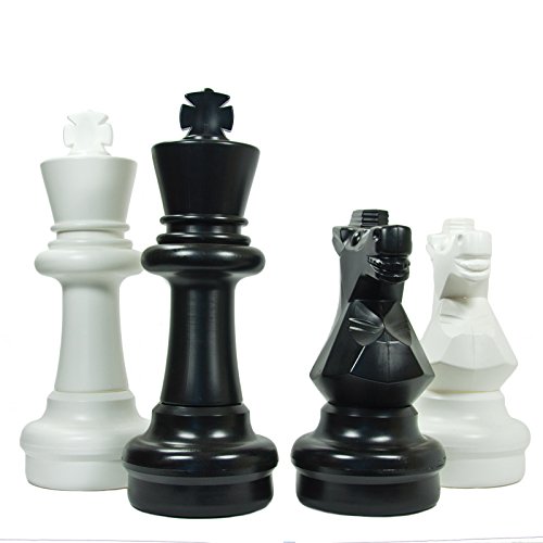 Ubergames XXL Outdoor Schach - Robuste Schach Figuren bis 64 cm Hoch - Wasserdicht & UV Beständig - für Garten und Park von Uber Games