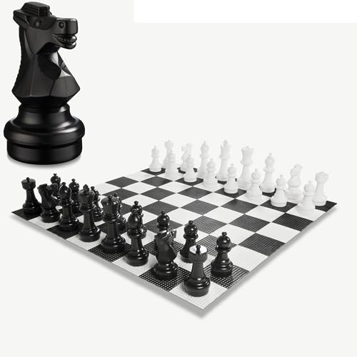 Ubergames Gartenschach - Riesige Schachfiguren bis 30 cm, Wasserdicht und UV-beständig, Schachspiel für 2 Spieler ab 12 Jahren von Ubergames