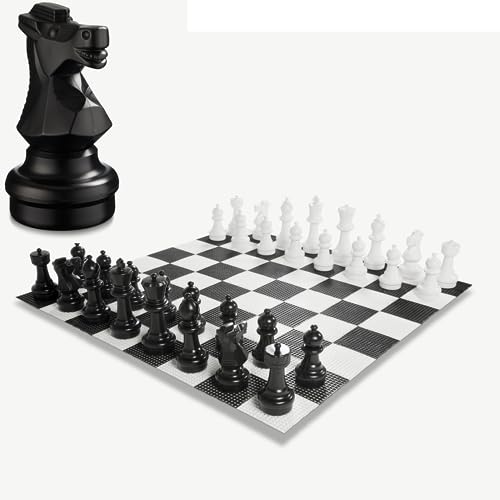 Ubergames XXXL Gartenschach Spiele - Giga Schachfiguren bis 30 cm Groß - Wasserdicht und UV-beständig (Schachfiguren) von Ubergames