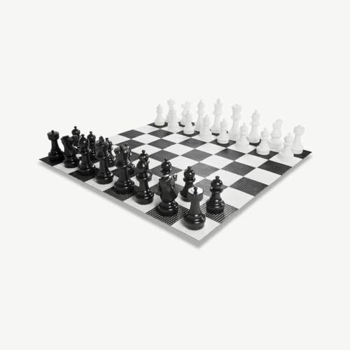 Ubergames XXXL Gartenschach Spiele - Giga Schachfiguren bis 30 cm Groß - Wasserdicht und UV-beständig (Schachfiguren+Boden) von Ubergames