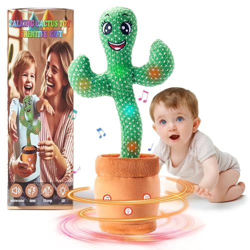 Ucikik Tanzender sprechender Kaktus Spielzeug für Babys, Kleinkinder, singender Kaktus mit 120 Liedern + Tanzen + Aufnahme + LED, Nachahmung von Kaktusspielzeug, Geschenk für 0–6, 6–12 Monate, Babys, Ucikik Tanzender sprechender Kaktus Spielzeug für Babys, Kleinkinder, singender Kaktus mit 120 Liedern + Tanzen + Aufnahme + LED, Nachahmung von Kaktusspielzeug, Geschenk für 0–6, 6–12 Monate, Babys, von Ucikik