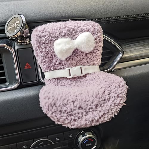 10-17 cm Puppen-Autositz mit weichem pelzigem Kissen, Aromatherapie-Entlüftungsclip und Sicherheitsgurt, Monster-Puppenzubehör für Miniaturfiguren von Uclac