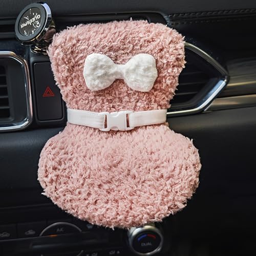 10-17 cm Puppen-Autositz mit weichem pelzigem Kissen, Aromatherapie-Entlüftungsclip und Sicherheitsgurt, Monster-Puppenzubehör für Miniaturfiguren von Uclac