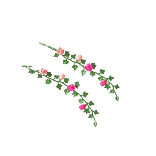 Feengarten-Zubehör: 1:12 Puppenhaus Miniatur-Blumenständer, Rebe & Blumen von Uclac