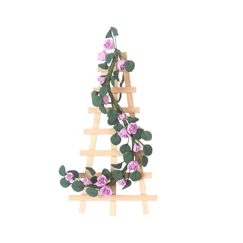 Feengarten-Zubehör: 1:12 Puppenhaus Miniatur-Blumenständer, Rebe & Blumen von Uclac
