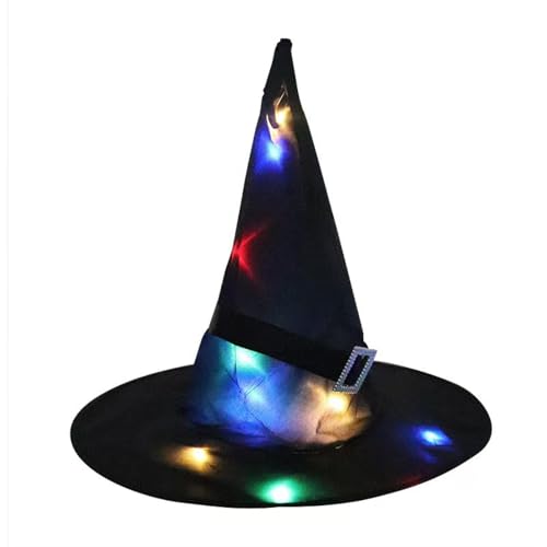 Leuchtende Geisterhut Lampe LED Halloween Blinklicht Hexenhut Sternenhimmel Geist Festival Dress Up Heimdekoration von Uclac