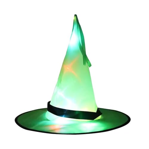 Leuchtende Geisterhut Lampe LED Halloween Blinklicht Hexenhut Sternenhimmel Geist Festival Dress Up Heimdekoration von Uclac