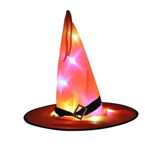 Leuchtende Geisterhut Lampe LED Halloween Blinklicht Hexenhut Sternenhimmel Geist Festival Dress Up Heimdekoration von Uclac