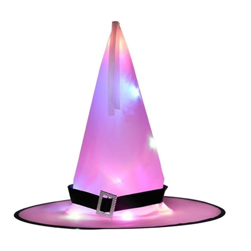 Leuchtende Geisterhut Lampe LED Halloween Blinklicht Hexenhut Sternenhimmel Geist Festival Dress Up Heimdekoration von Uclac