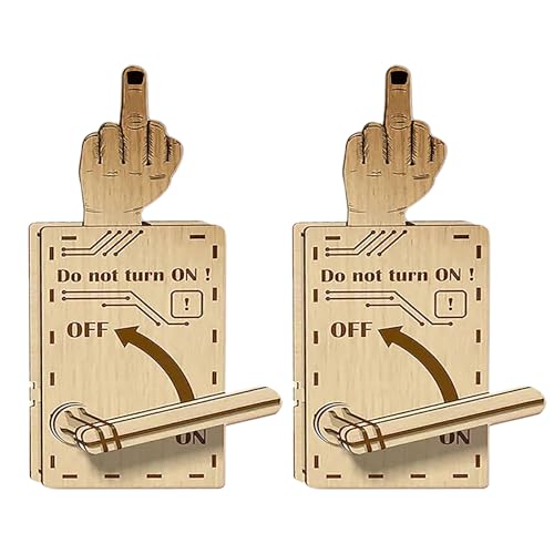 Lustiger Mittelfinger-Schalter, Spielzeug, hölzerner umklappbarer Mittelfingerschalter, für Erwachsene, Streich, Überraschung, Federschalter, Geschenk, Humor, Stimmungsausdruck, Geschenk für Männer Lustiger Mittelfinger-Schalter, Spielzeug, hölzerner umklappbarer Mittelfingerschalter, für Erwachsene, Streich, Überraschung, Federschalter, Geschenk, Humor, Stimmungsausdruck, Geschenk für Männer von Uclac