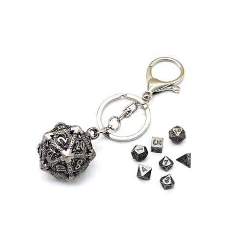 Mini-Skelett-Würfel, 6 mm, Metall, fliegender Drache, polyedrischer Würfel, Schlüsselanhänger für Anhänger Mini-Skelett-Würfel, 6 mm, Metall, fliegender Drache, polyedrischer Würfel, Schlüsselanhänger für Anhänger von Uclac