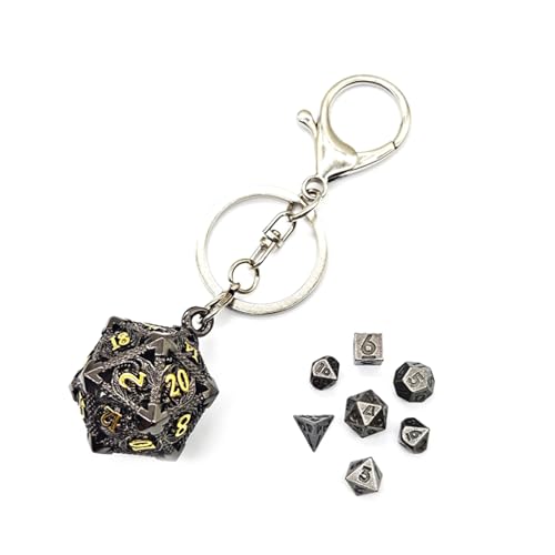 Mini-Skelett-Würfel, 6 mm, Metall, fliegender Drache, polyedrischer Würfel, Schlüsselanhänger für Anhänger Mini-Skelett-Würfel, 6 mm, Metall, fliegender Drache, polyedrischer Würfel, Schlüsselanhänger für Anhänger von Uclac