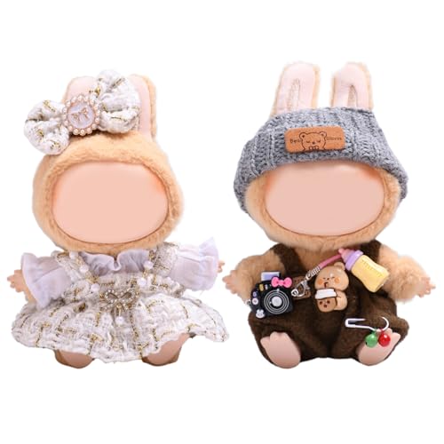 Puppenkleidung und Zubehör-Set für 17 cm große Puppen, Puppen-Outfits mit Kameratasche, Schleife, Haarspange für Mädchen, Kinder, Geburtstag, Urlaub, Geschenk (keine Puppe) von Uclac